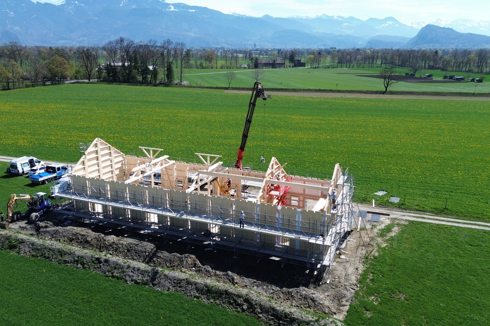 Wiederaufbau Trattstall