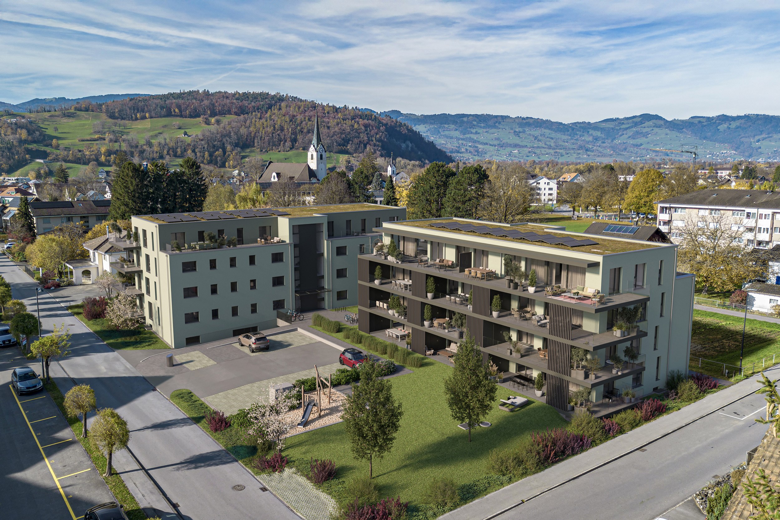 Übersicht der Mehrfamilienhäuser in Oberriet